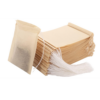 unbleached disposable tea bag in a stack compostable pack 50